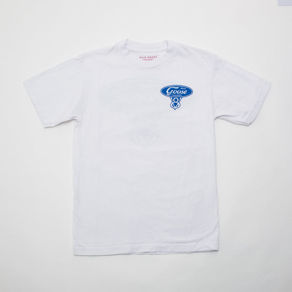 Blue Oval Logo Tee (White)