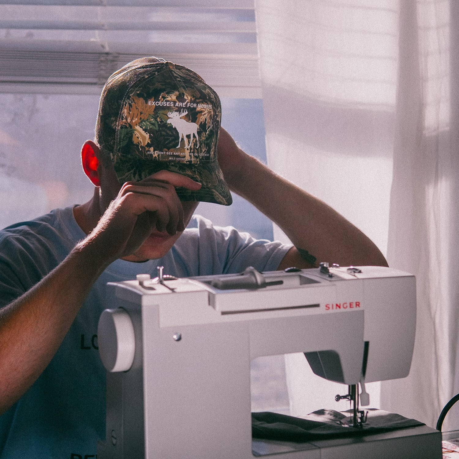 Excuses are for Mooses Trucker Hat - Camo