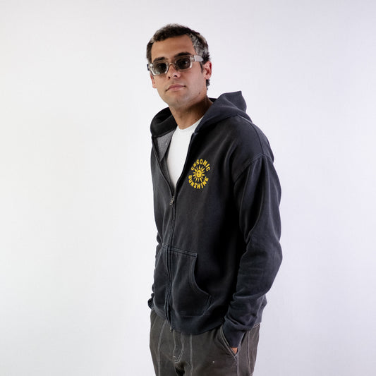 Chronic Sunshine Zip Hoodie (Faded Black)