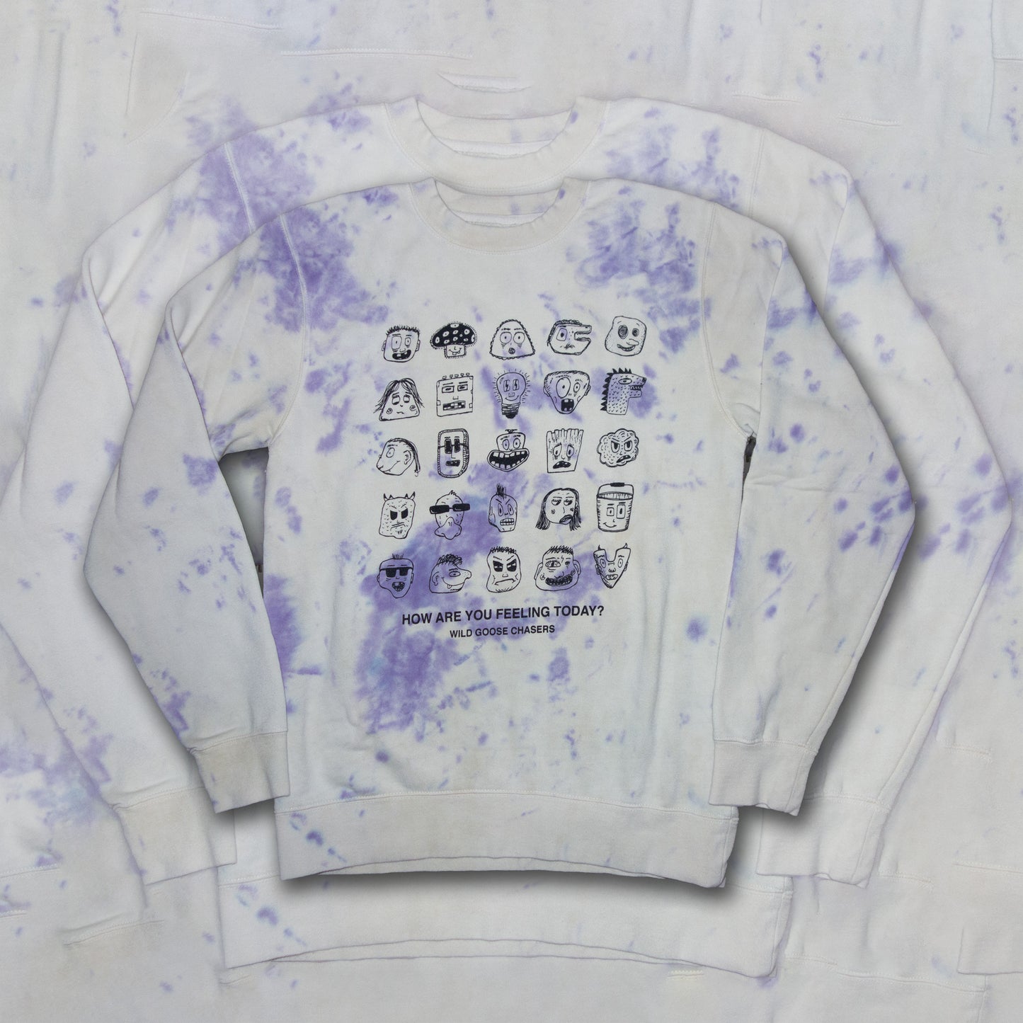 Feelings Chart 2.0 Sweatshirt - Ivory / Purple