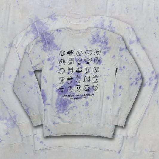 Feelings Chart 2.0 Sweatshirt - Ivory / Purple