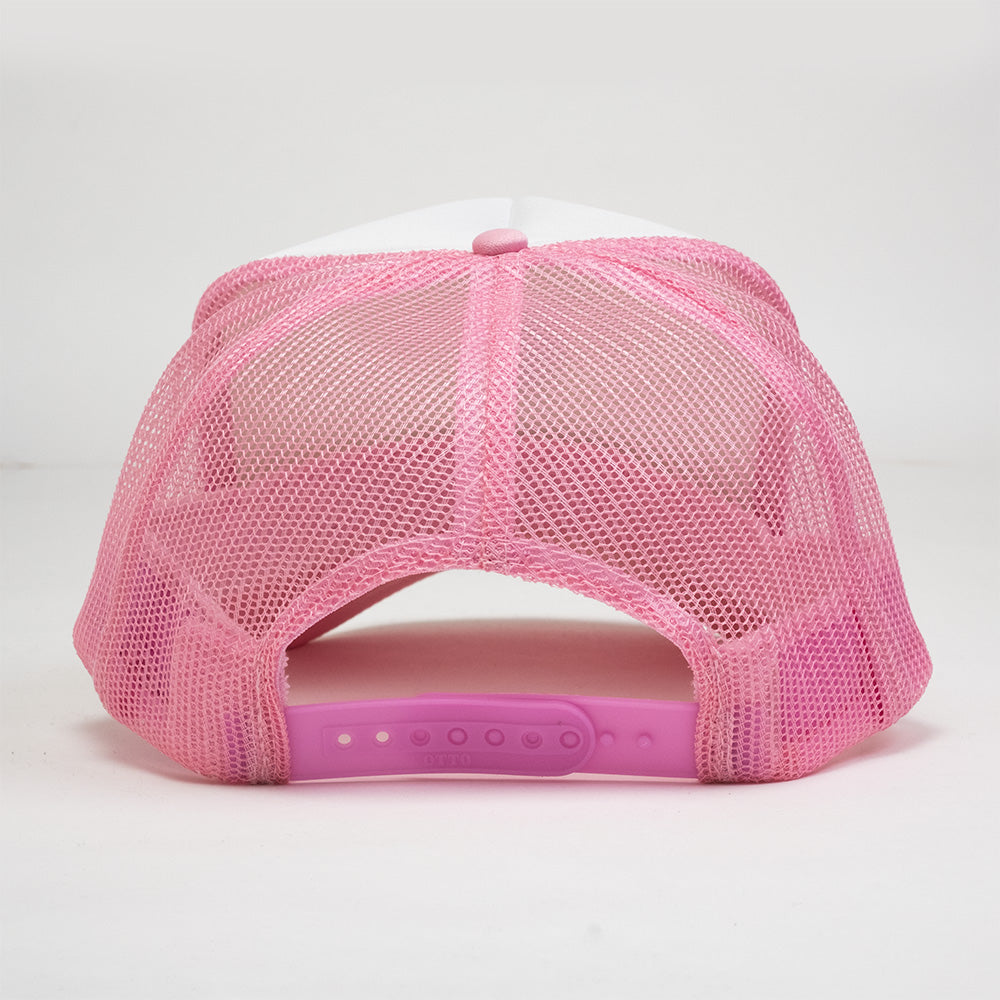 Paradise Trucker Hat - Pink / White