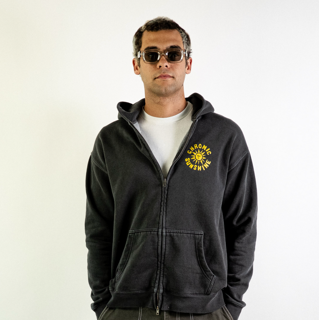 Chronic Sunshine Zip Hoodie (Faded Black)