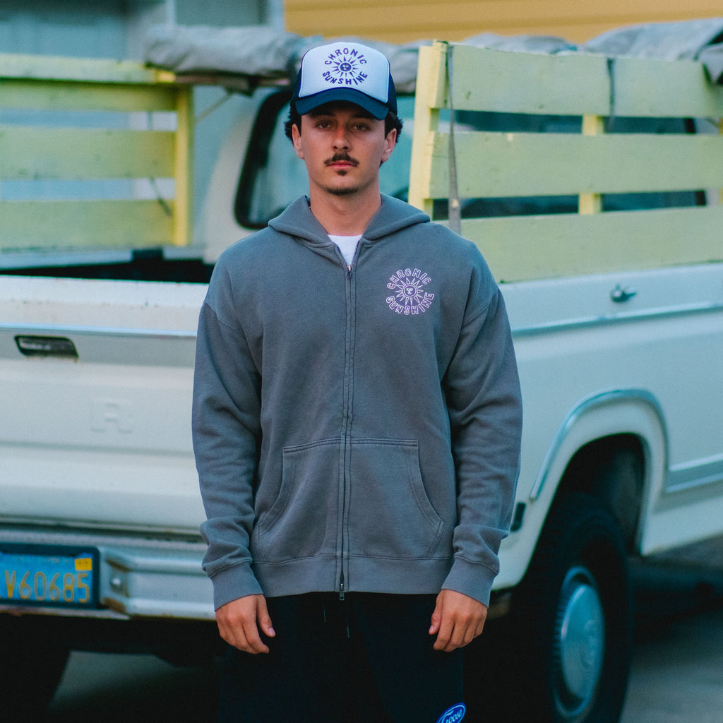 Chronic Sunshine Zip Hoodie (Grey)