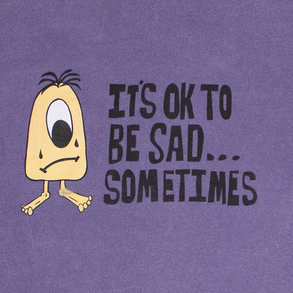 Sad Man Tee [Distressed]- Purple