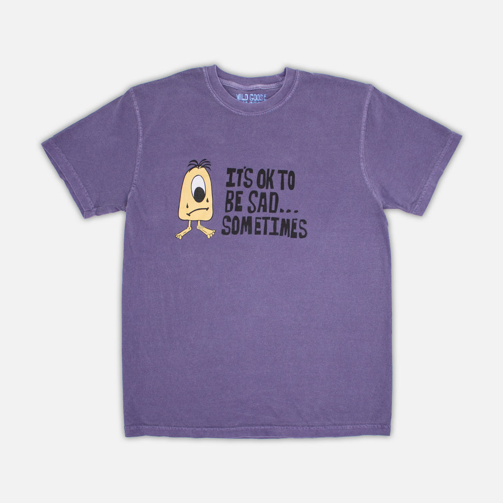 Sad Man Tee [Distressed]- Purple